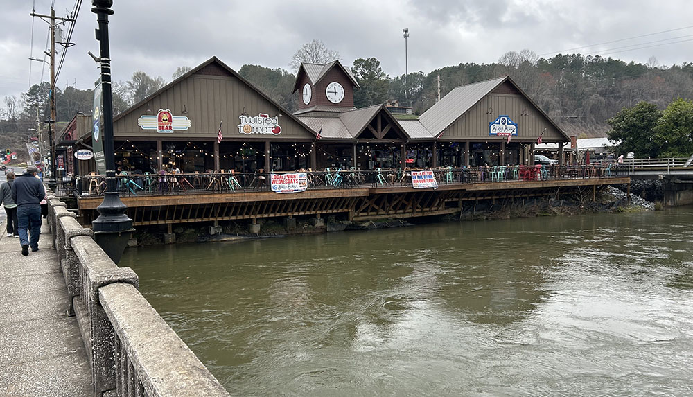 The Twisted Tomato pizza restaurant in McCaysville, Georgia.